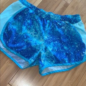 Splatter paint running shorts